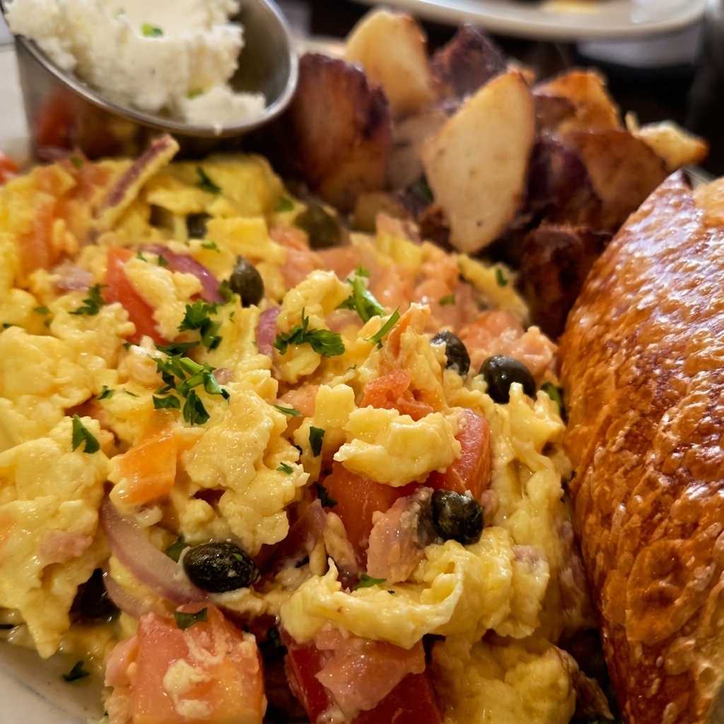 menu item 3 of 10, Smoked Salmon Scramble